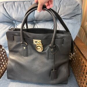 Michael Kors Black Pebbled Leather Handbag